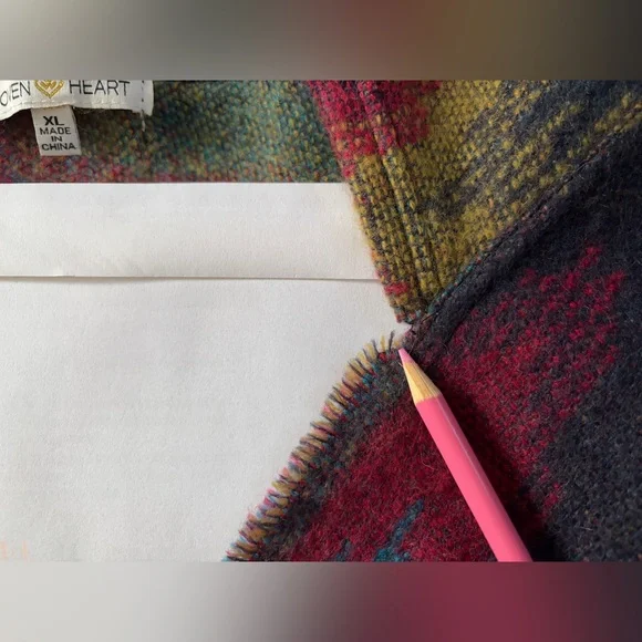 Multicolor Fringe Woven Poncho/Cape - Picture 7 of 7